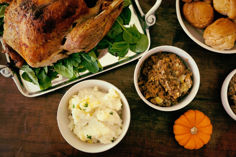 Thanksgiving food feast