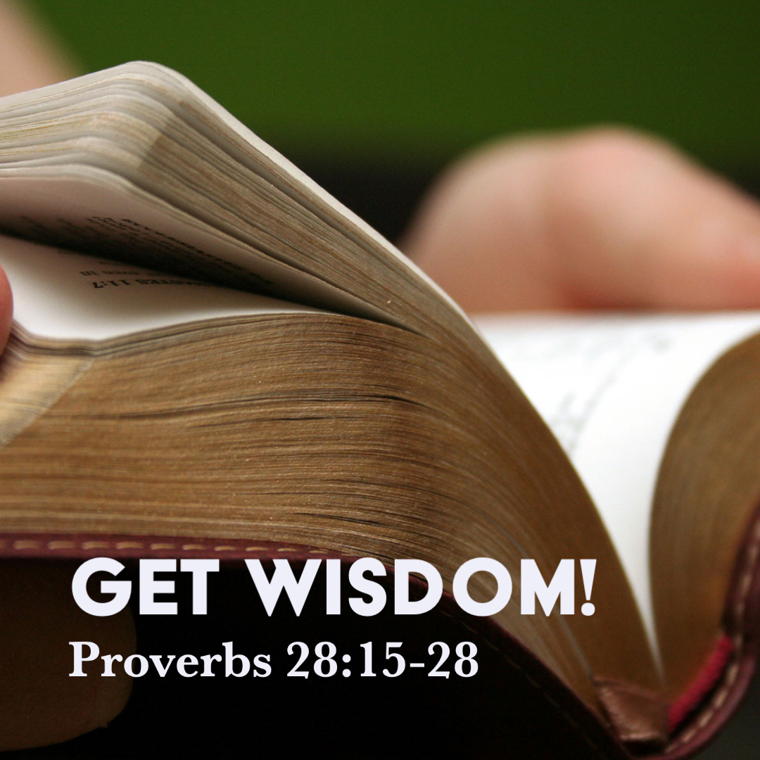 Proverbs 28:15-28: Get Wisdom! – God Centered Life